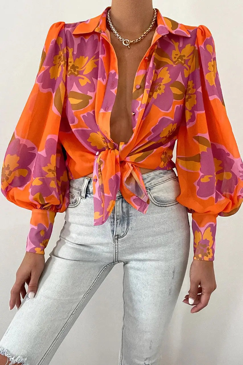 Amélie Couture Vintage Camicetta a Fiori