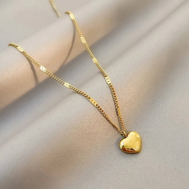 Glansrijk Gouden Hart Hanger Ketting