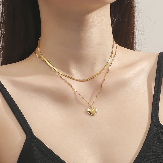 Glansrijk Gouden Hart Hanger Ketting