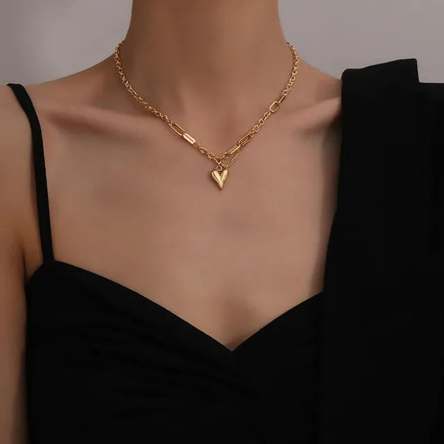 Glansrijk Gouden Hart Hanger Ketting