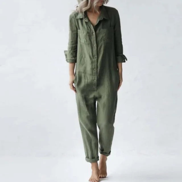 Luna Vintage Jumpsuit for Retro-Chic Women