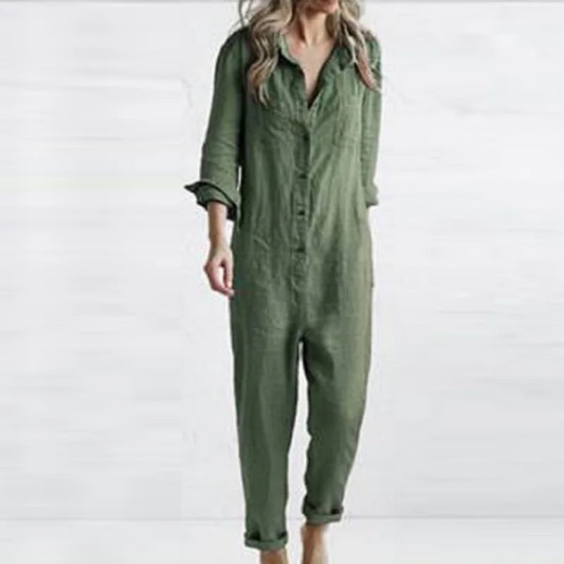 Luna Vintage Jumpsuit for Retro-Chic Women