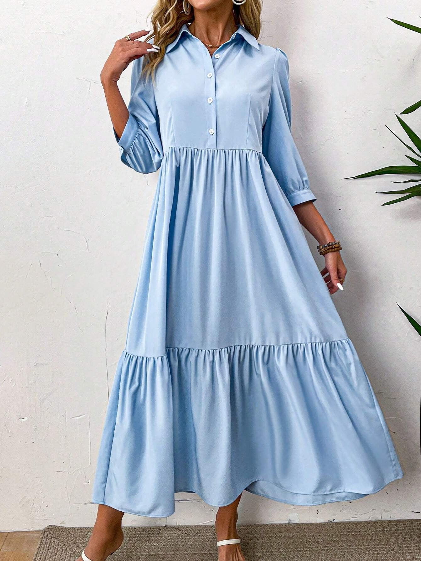 Vittoria | Elegante maxi-jurk met kraag