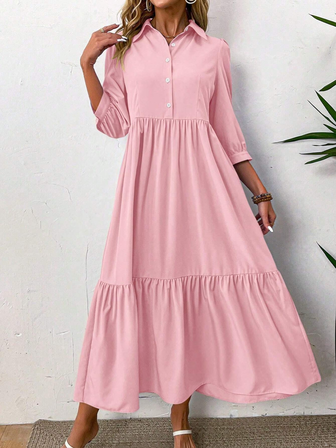 Vittoria | Elegante maxi-jurk met kraag