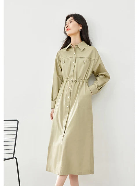 Fashionable Cargo Shirt Dress by Vlim