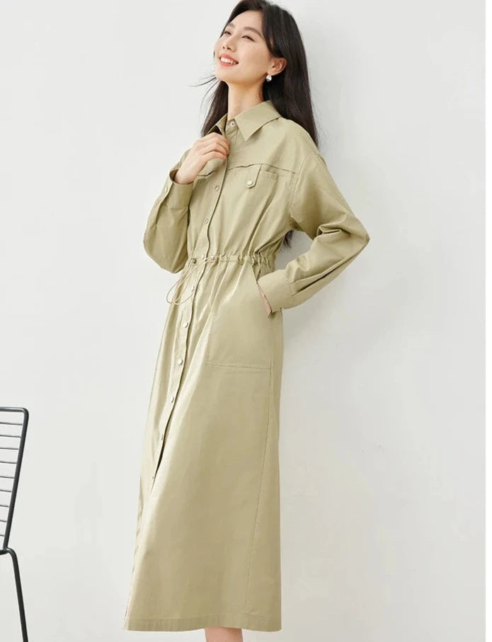 Fashionable Cargo Shirt Dress by Vlim