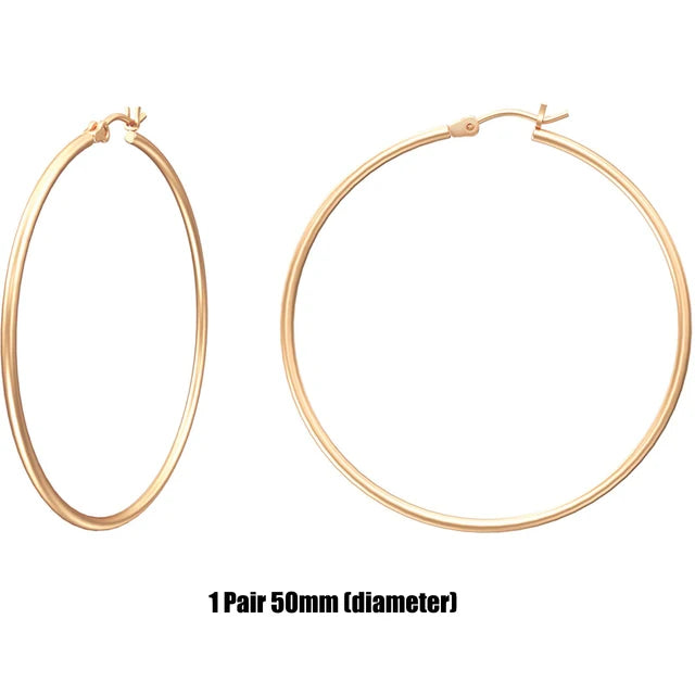 Gouden Kringoorbellen Set met 925 Sterling Zilveren Naald van Glim &amp; Glans