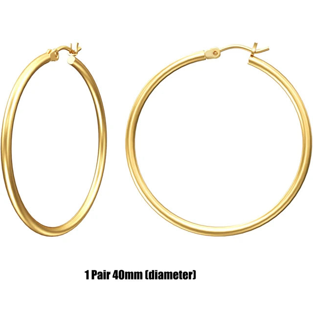 Gouden Kringoorbellen Set met 925 Sterling Zilveren Naald van Glim &amp; Glans