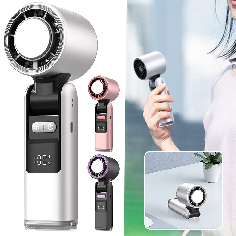 Vouwbare Mini Ventilator met Digitale Weergave