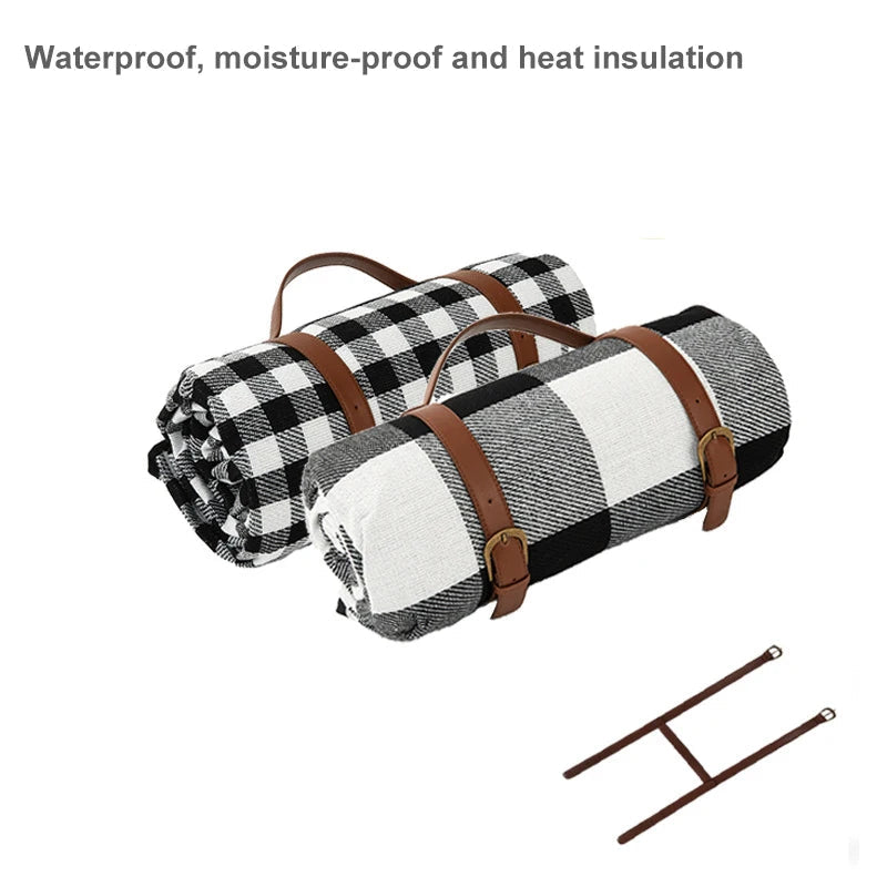Vouwbare Waterdichte Picknickdeken met Ruitpatroon