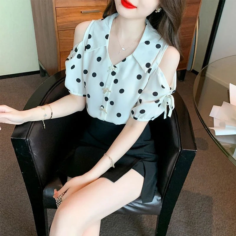 Summer Off-Shoulder Blouse Lens