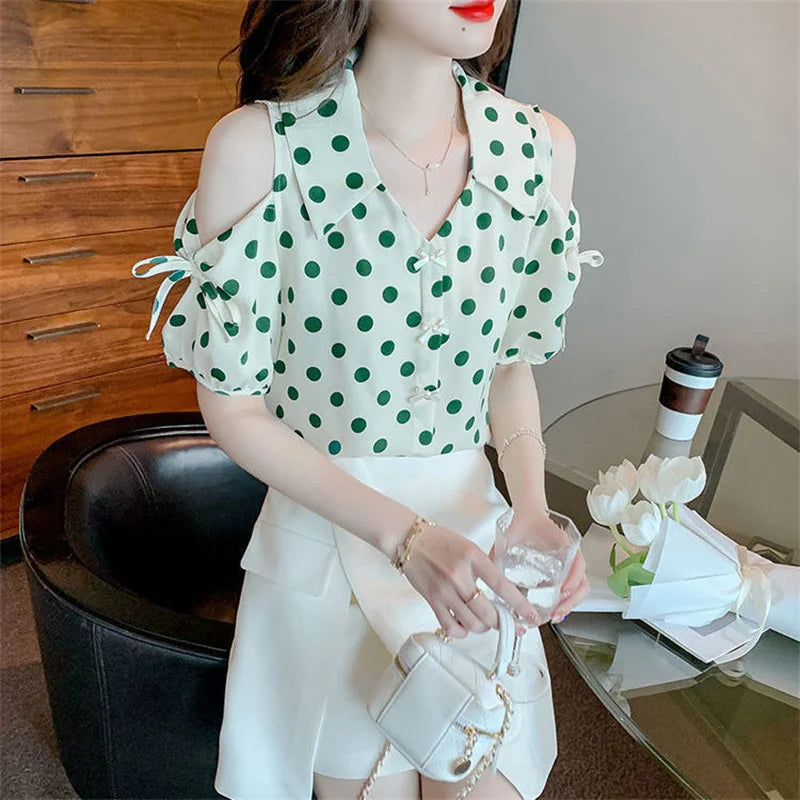 Summer Off-Shoulder Blouse Lens