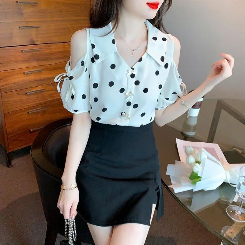 Summer Off-Shoulder Blouse Lens