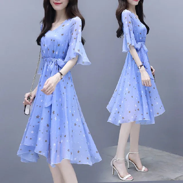 Enchanting Summer Flower Long Beach Dress by BlossomBelle