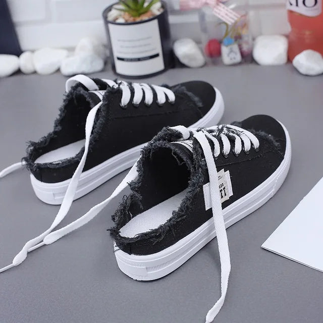 Starwalk Linse Leinwand Flache Damen Sneakers