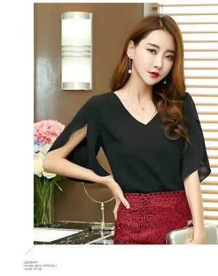 Sinnliche Chiffonbluse mit Schwungvollen Rüschen für Feurige Frauen