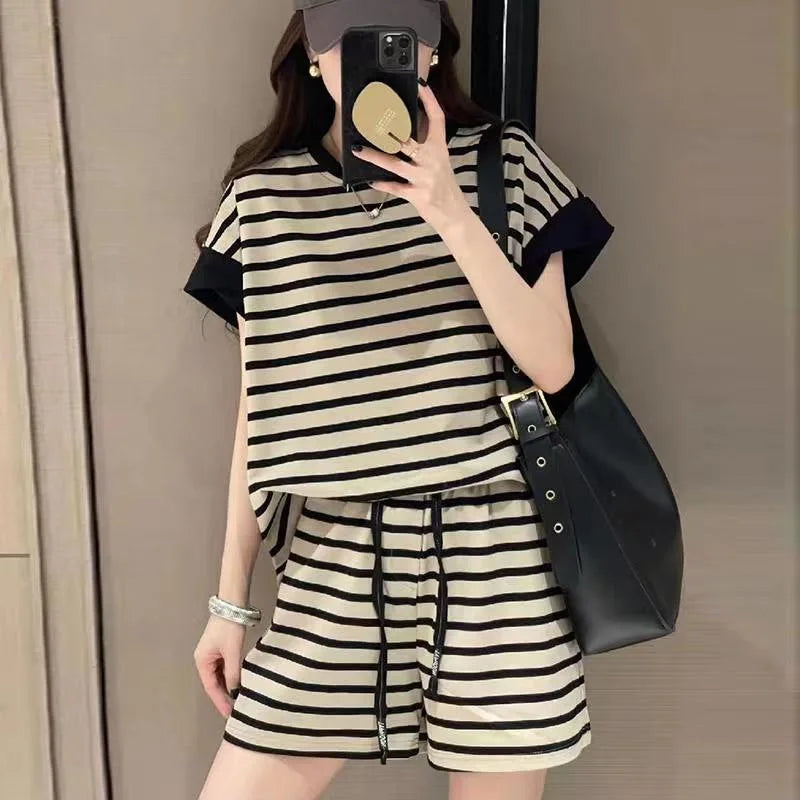 Frisse Mode Zomerse Streep Stijl Set