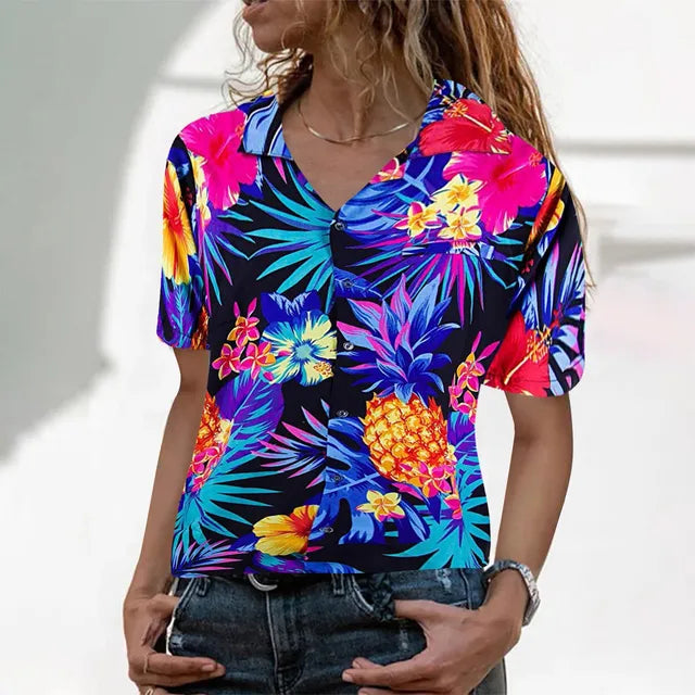 Island Essence Tropische Hawaiian Blouse