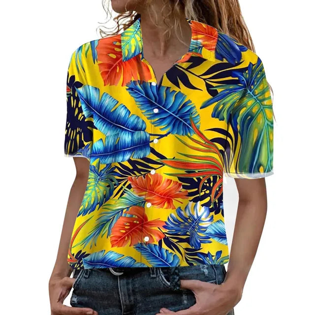 Island Essence Tropische Hawaiian Blouse