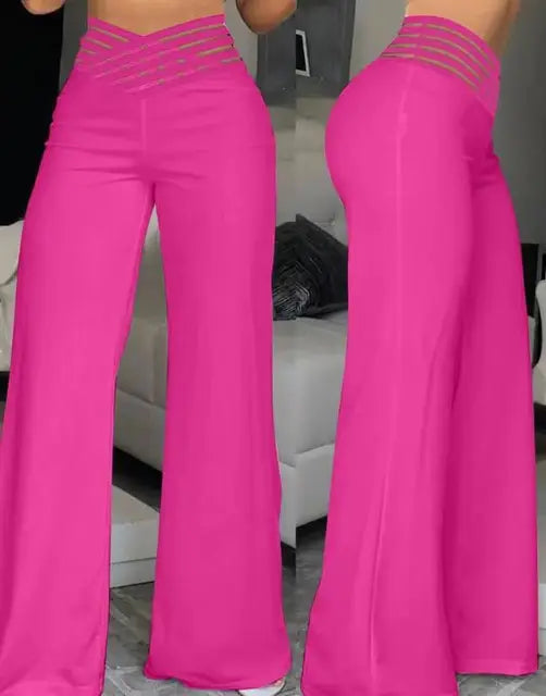 Pantaloni Estivi Eleganti a Gamba Larga di Luna Vibe