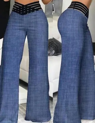 Pantaloni Estivi Eleganti a Gamba Larga di Luna Vibe
