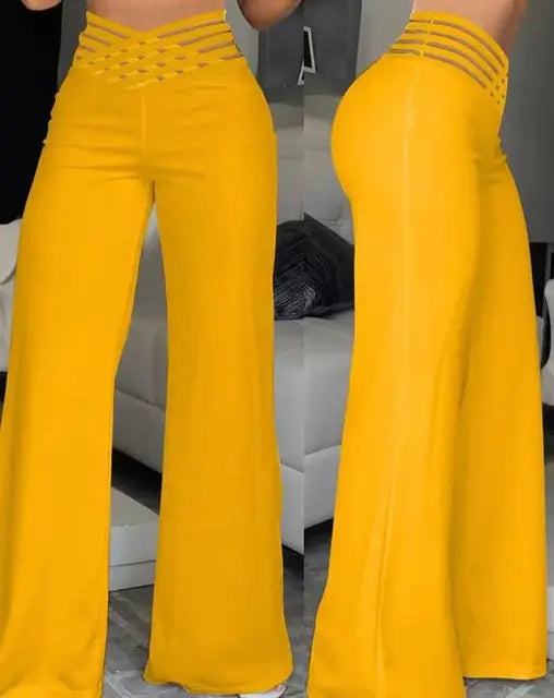 Pantaloni Estivi Eleganti a Gamba Larga di Luna Vibe