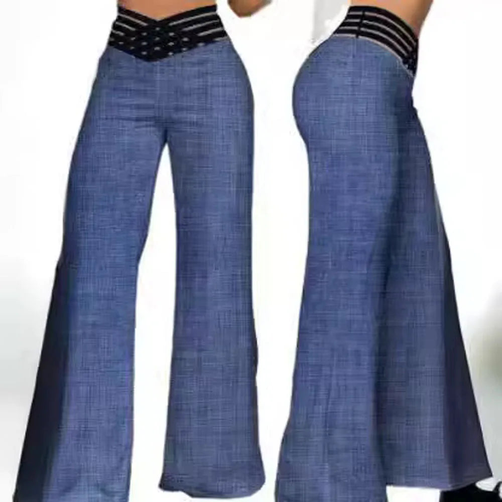 Pantaloni Estivi Eleganti a Gamba Larga di Luna Vibe