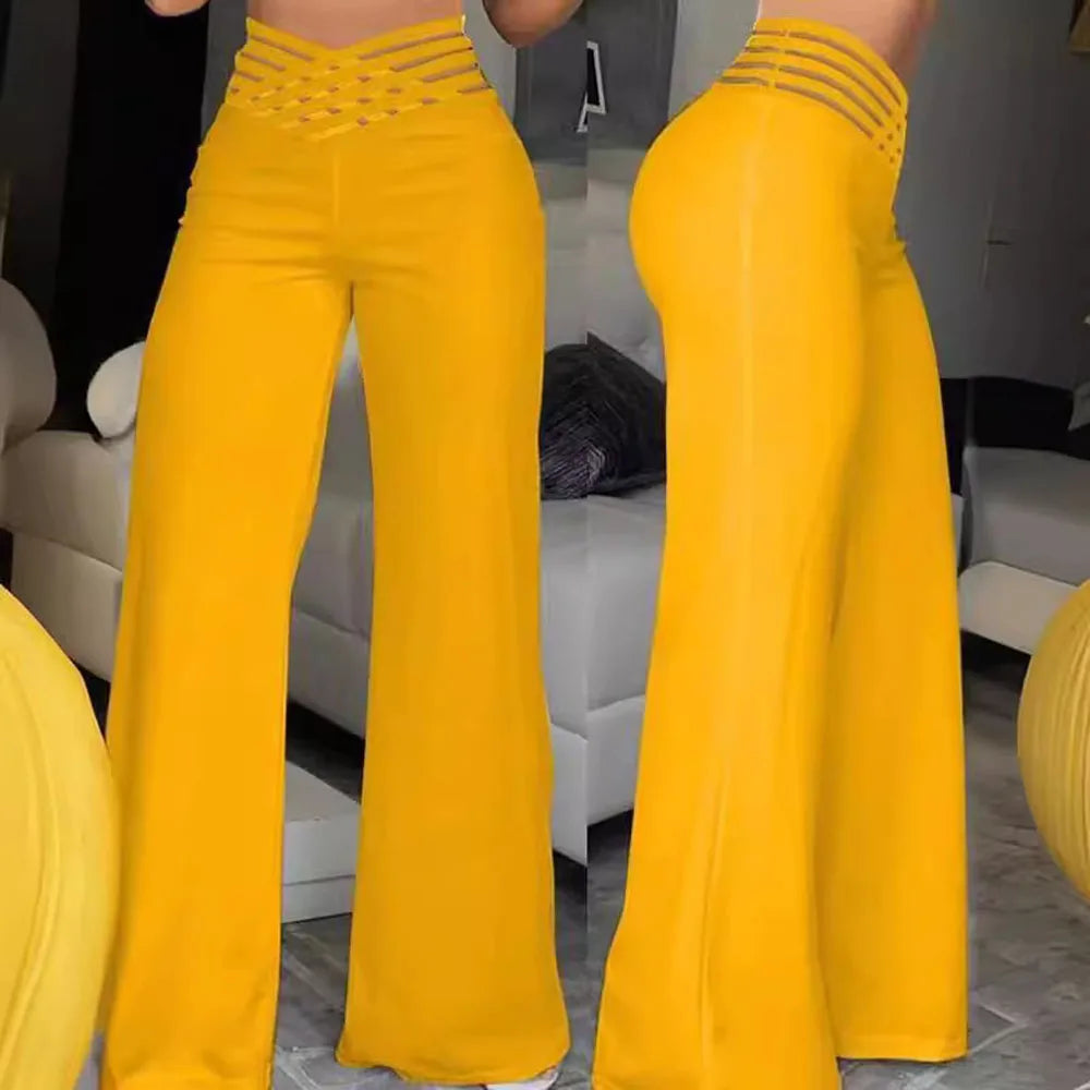 Pantaloni Estivi Eleganti a Gamba Larga di Luna Vibe