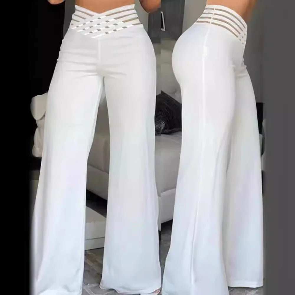 Pantaloni Estivi Eleganti a Gamba Larga di Luna Vibe