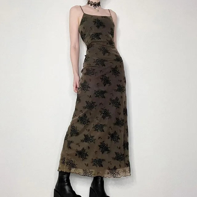 Zomer Sexy Strap Backless Zwarte Mesh Jurk