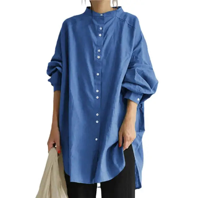 Stijlvolle Dames Lange Blouse