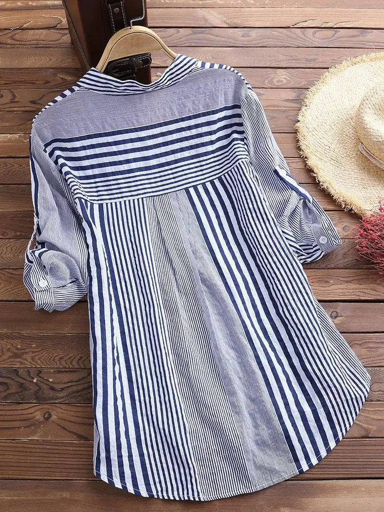 Voorjaarsfris Gestreepte Tuniek Fleur Chic