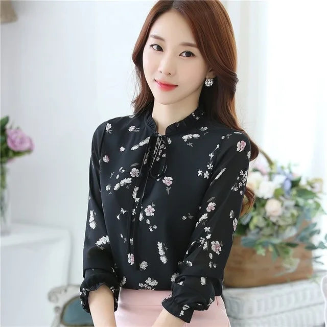 Frühherbst Chiffon Blusen für Damen