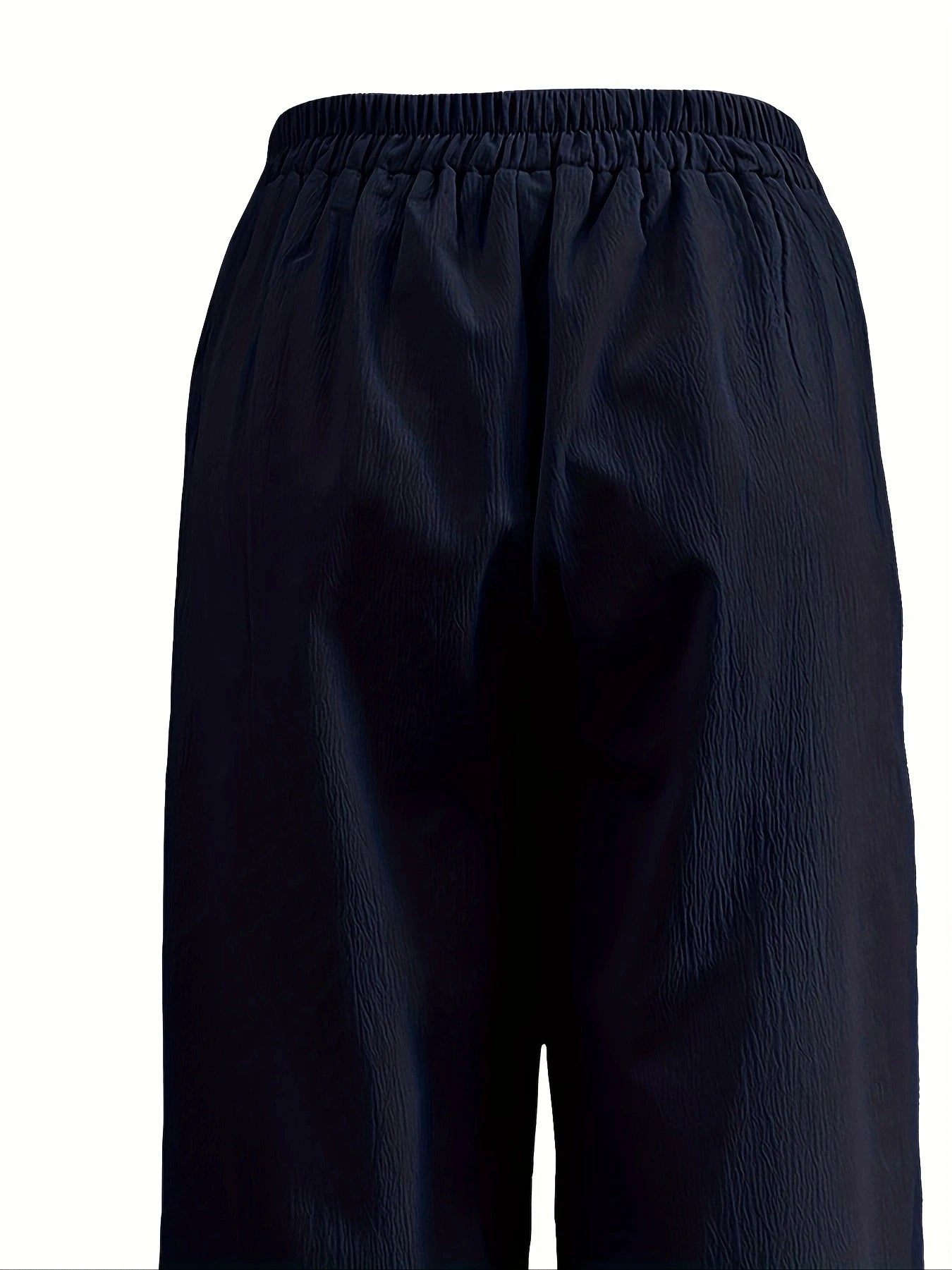 Moda donna Pantaloni a vita elastica a gamba larga