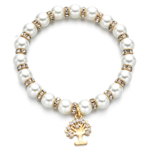 LiefdesGloed Bracciale Occhio Maligno di Perla
