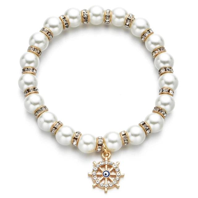 LiefdesGloed Bracciale Occhio Maligno di Perla