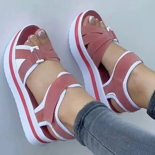 Luna Zomer Plateau Sandali Per Donne Eleganti