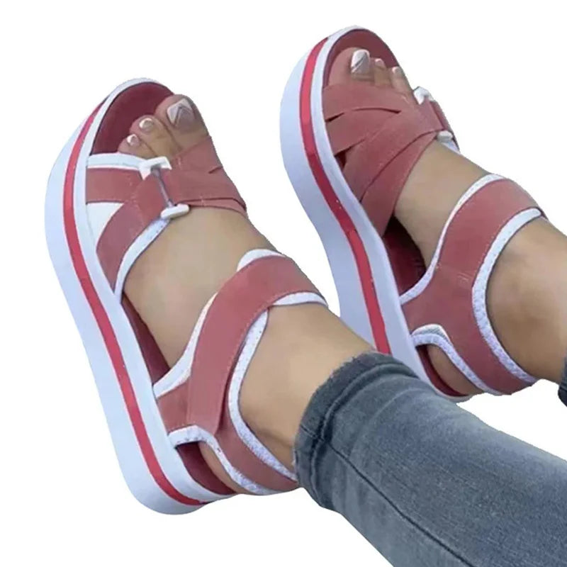 Luna Zomer Plateau Sandali Per Donne Eleganti