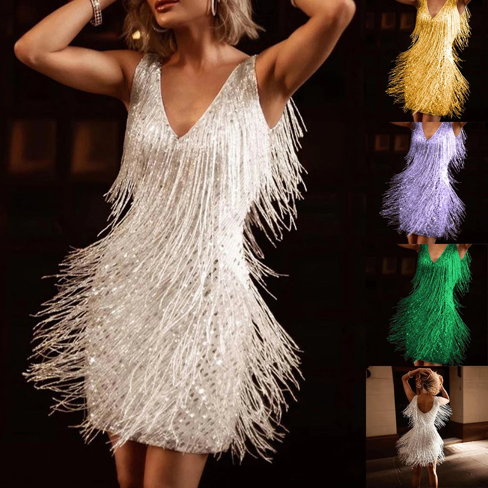 Brilla a ogni festa con l'abito glamour scintillante!