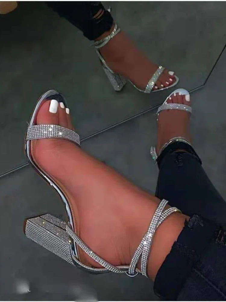 Shiny Diamond Sandals for Women