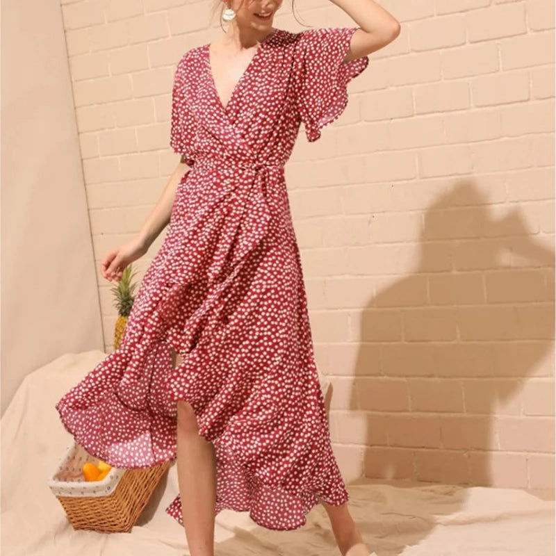 Bohemien Sexy Chiffon Zomerjurk van ZomerLuxe