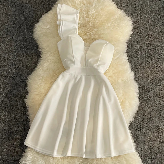 Diva Zwarte Witte Mini Jurk