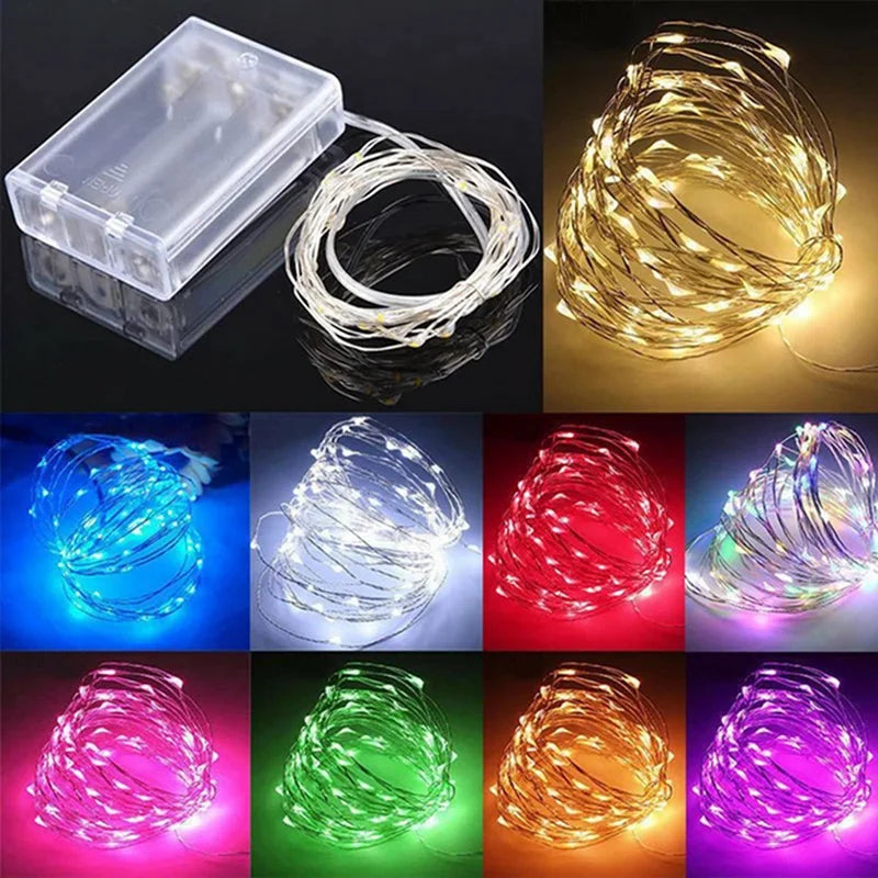 Catena luminosa esterna resistente alle intemperie con lampade LED