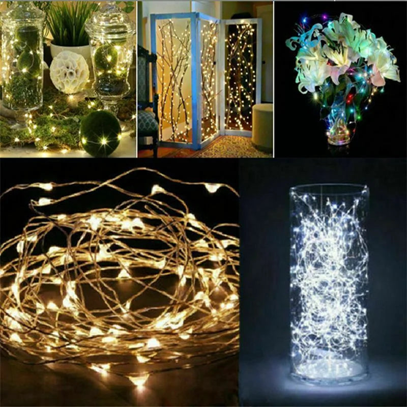 Catena luminosa esterna resistente alle intemperie con lampade LED