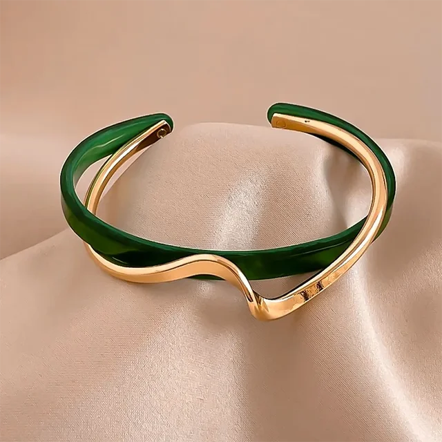 GlimGloed Braccialetti Geometrici Flessibili a Forma di C