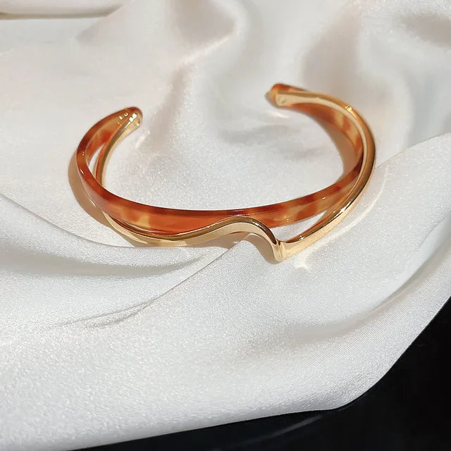 GlimGloed Braccialetti Geometrici Flessibili a Forma di C