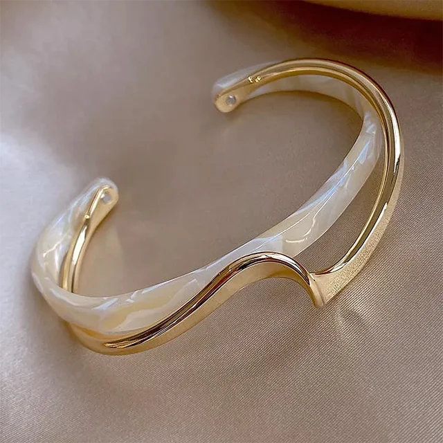GlimGloed Braccialetti Geometrici Flessibili a Forma di C