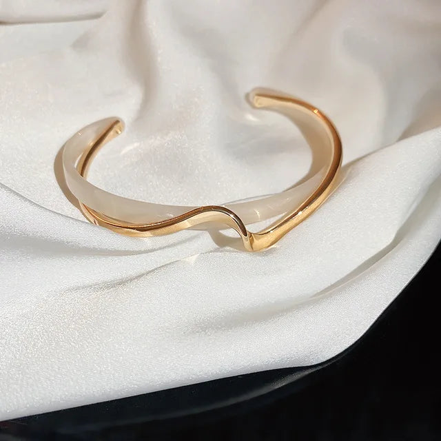 GlimGloed Braccialetti Geometrici Flessibili a Forma di C
