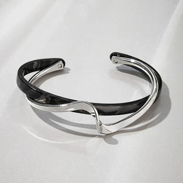 GlimGloed Braccialetti Geometrici Flessibili a Forma di C