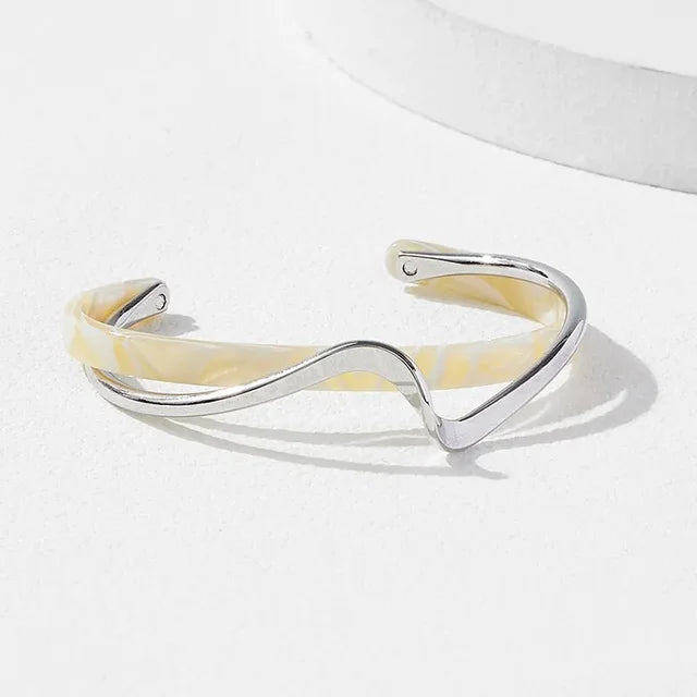 GlimGloed Braccialetti Geometrici Flessibili a Forma di C